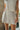 Misty Beige Ribbed Mini Skirt - close up front view