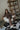 Cate Brown Striped Lounge Pants - sitting view