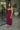 Bette Burgundy Mesh Scarf Midi Dress - full front view