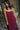 Bette Burgundy Mesh Scarf Midi Dress - upper front body view