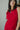 Eleanor Red Bow Strap Mini Dress - close up front view
