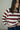 Carlin Crimson Striped Pullover - close front view