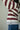 Carlin Crimson Striped Pullover - close up side 