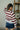Carlin Crimson Striped Pullover - back view