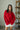 Palmer Red Cable Knit Sweater - Close Front View
