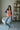 Loli Coral & Blue Color Block Cardigan - Posed Full Body View
