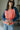 Loli Coral & Blue Color Block Cardigan - View of front 