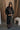 Bristol Black Faux-Leather Trench Coat - front view untied