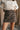 Farren Brown Plaid Mini Skort - close up front view