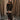 Kalani Brown Off-The-Shoulder Asymmetric Dress - full body front view