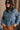 Parker Pleated Denim Jacket - close up front view