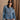 Parker Pleated Denim Jacket - front view