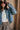 Raina Zip-Up Denim Jacket - close up view