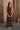 Solange Brown Floral Applique Maxi Dress - full body front view