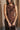 Solange Brown Floral Applique Maxi Dress - close up front view