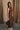Solange Brown Floral Applique Maxi Dress - full body side