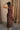 Solange Brown Floral Applique Maxi Dress - full body back view