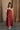 Jayla Burgundy & Cream Midi Dress - full body front 