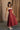 Jayla Burgundy & Cream Midi Dress - full body side view