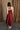 Jayla Burgundy & Cream Midi Dress - full body back view