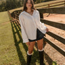front full body view of the Carina White Button-Up Top 