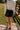 Corinne Dark Denim Mini Skort - back view