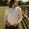Mille Cream Tortoise Button Sweater Vest - front view