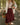 front view of Montana Cream & Wine Striped Midi Dress