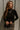 Shannon Black Ribbed Mock Neck Top - front view