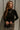 Shannon Black Ribbed Mock Neck Top - front view