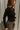 Shannon Black Ribbed Mock Neck Top - side view 