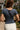 Alaina Navy Blue Short Sleeve Top -  back view