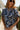 Laura Blue Multi Floral Short Sleeve Top - close up front view