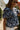 Laura Blue Multi Floral Short Sleeve Top - close up side view