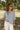 Hallie Navy & White Striped Top - front view