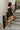 Patricia Black Striped Halter Mini Dress - full body front/side view
