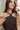 Patricia Black Striped Halter Mini Dress -neckline fornt view