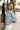 Rima Blue & Red Scallop Trim Sweater - frontal side view