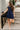 Wren Navy Flare Sleeveless Mini Dress - full body front view