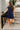 Wren Navy Flare Sleeveless Mini Dress - full body front view