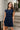 Wren Navy Flare Sleeveless Mini Dress - front