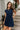 Wren Navy Flare Sleeveless Mini Dress -  front view