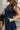 Wren Navy Flare Sleeveless Mini Dress - close side view