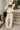 Gigi Cream Drawstring Wide Leg Pants - full body front view