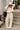 Gigi Cream Drawstring Wide Leg Pants - full body front view