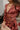 Marissa Rust Satin Floral Mini Dress - close up side 