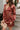 Marissa Rust Satin Floral Mini Dress - frontal side view