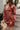 Marissa Rust Satin Floral Mini Dress - frontal side view