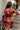 Marissa Rust Satin Floral Mini Dress - back view