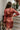 Marissa Rust Satin Floral Mini Dress - back view